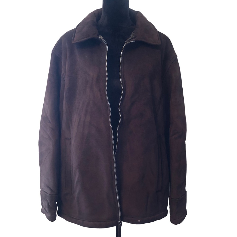 Axcess Brown Faux Suede Jacket size XL - Picture 2 of 9